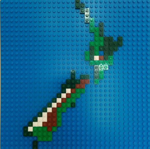 Imágen de un mapa de Nueva Zelanda hecho en Lego